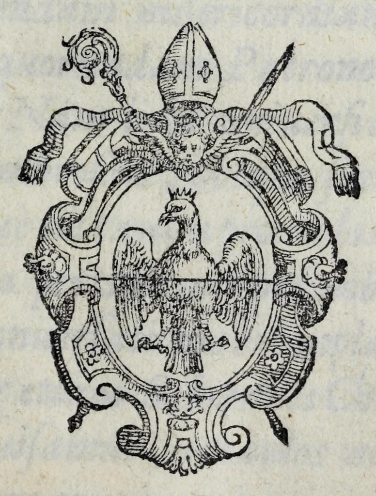 An illustration from SS. episcoporvm Veron. antiqva monvmenta et aliorvm sanctorvm qvorvm corpora et aliqvot, qvorvm ecclesiae habentur Veronae, 1576, leaf 3