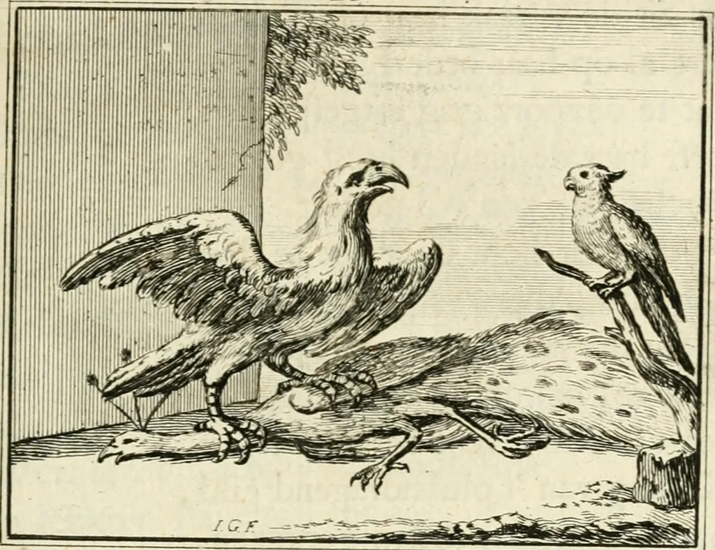 An illustration from Staat- en zedekundige zinneprenten, of, Leerzame fabelen, 1731, leaf 108