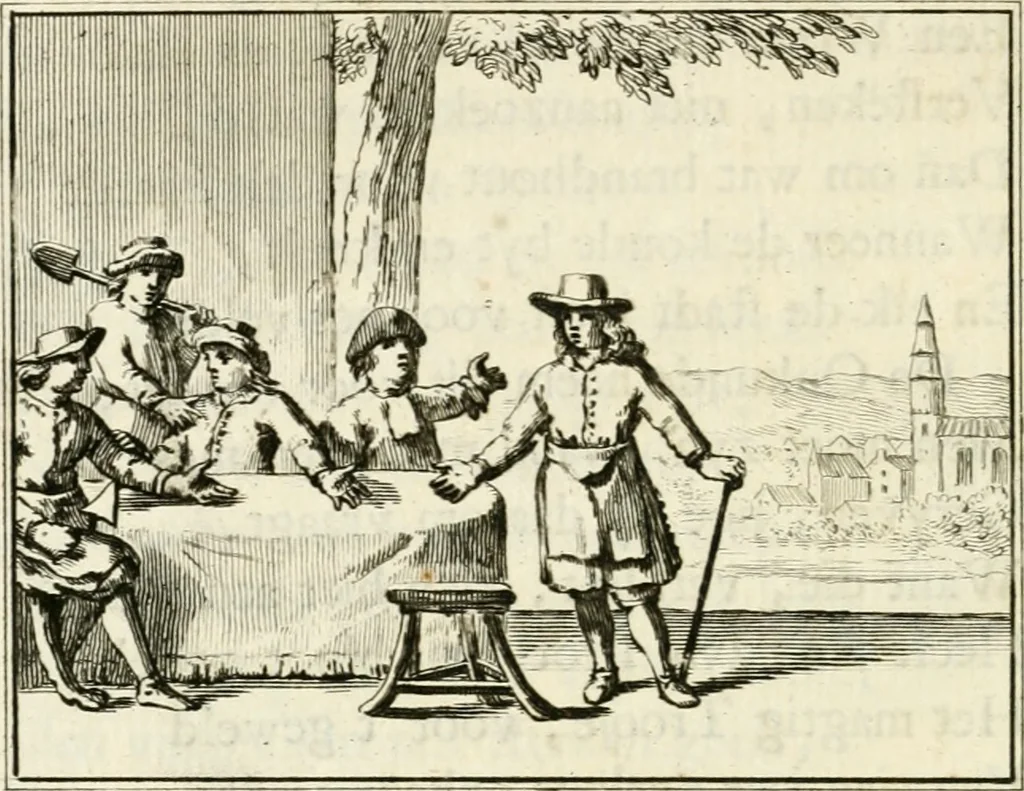An illustration from Staat- en zedekundige zinneprenten, of, Leerzame fabelen, 1731, leaf 121