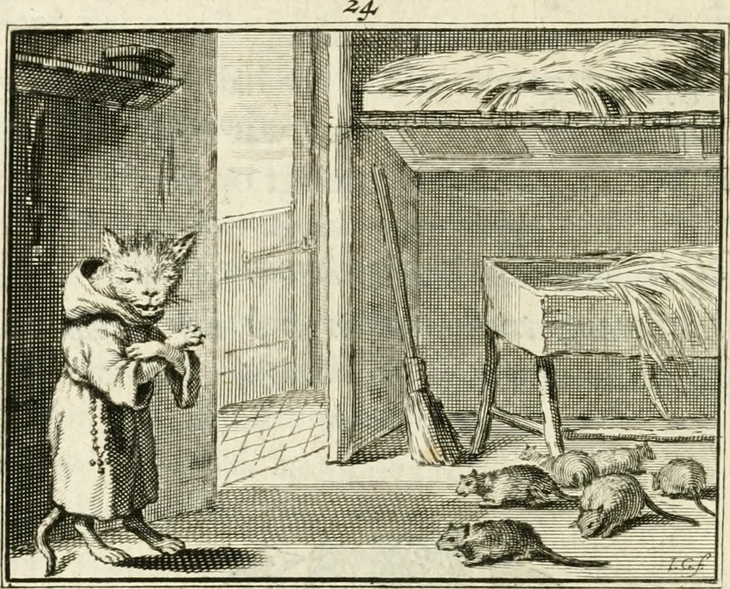An illustration from Staat- en zedekundige zinneprenten, of, Leerzame fabelen, 1731, leaf 127