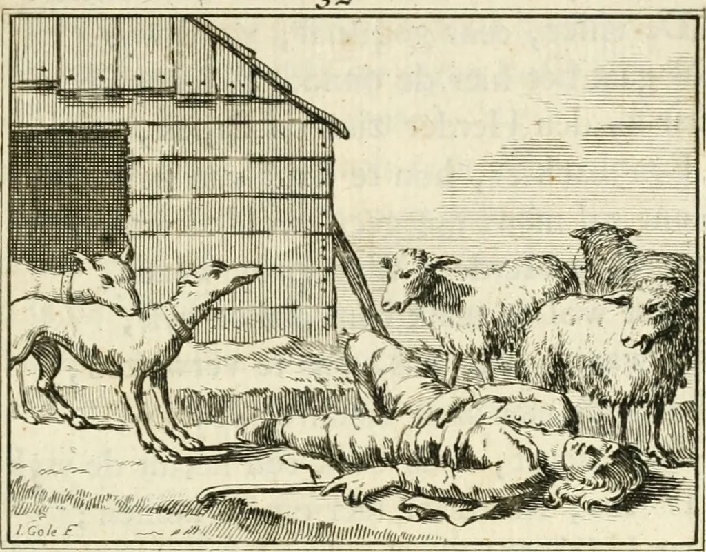An illustration from Staat- en zedekundige zinneprenten, of, Leerzame fabelen, 1731, leaf 152