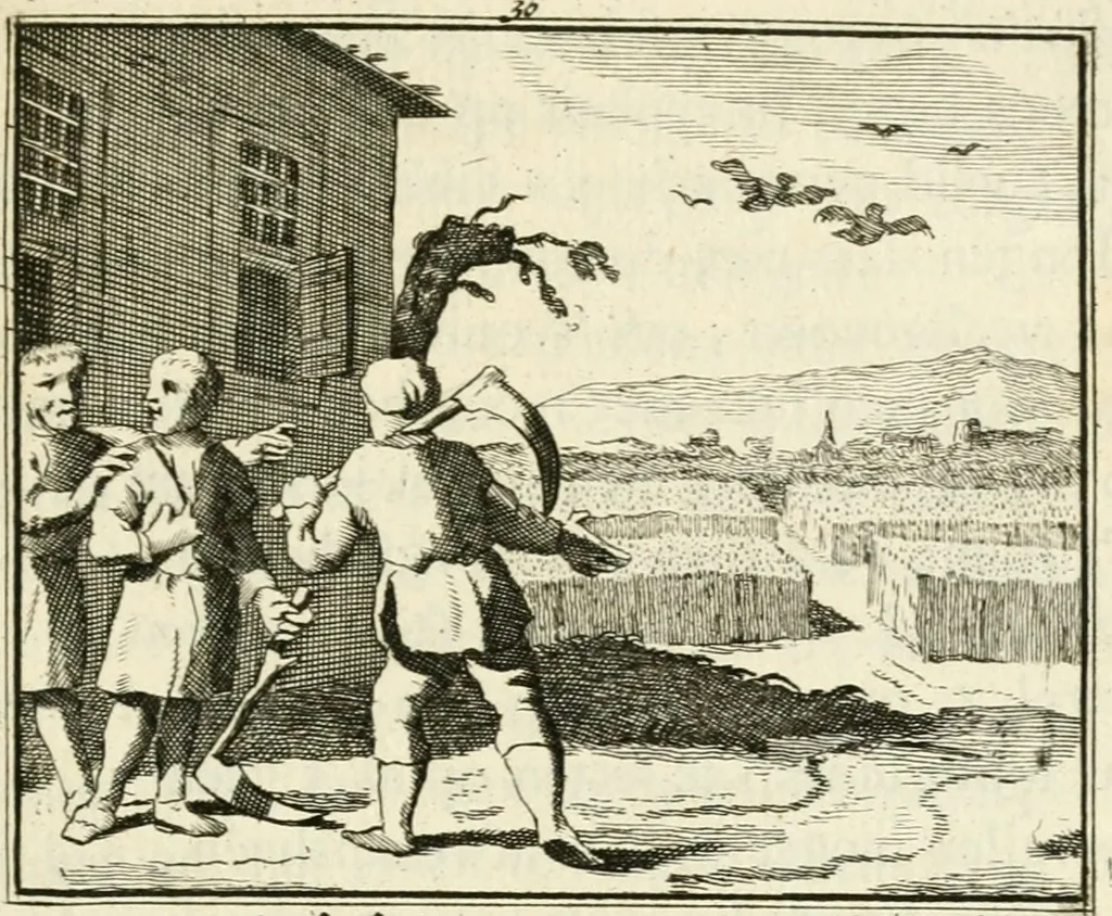 An illustration from Staat- en zedekundige zinneprenten, of, Leerzame fabelen, 1731, leaf 164