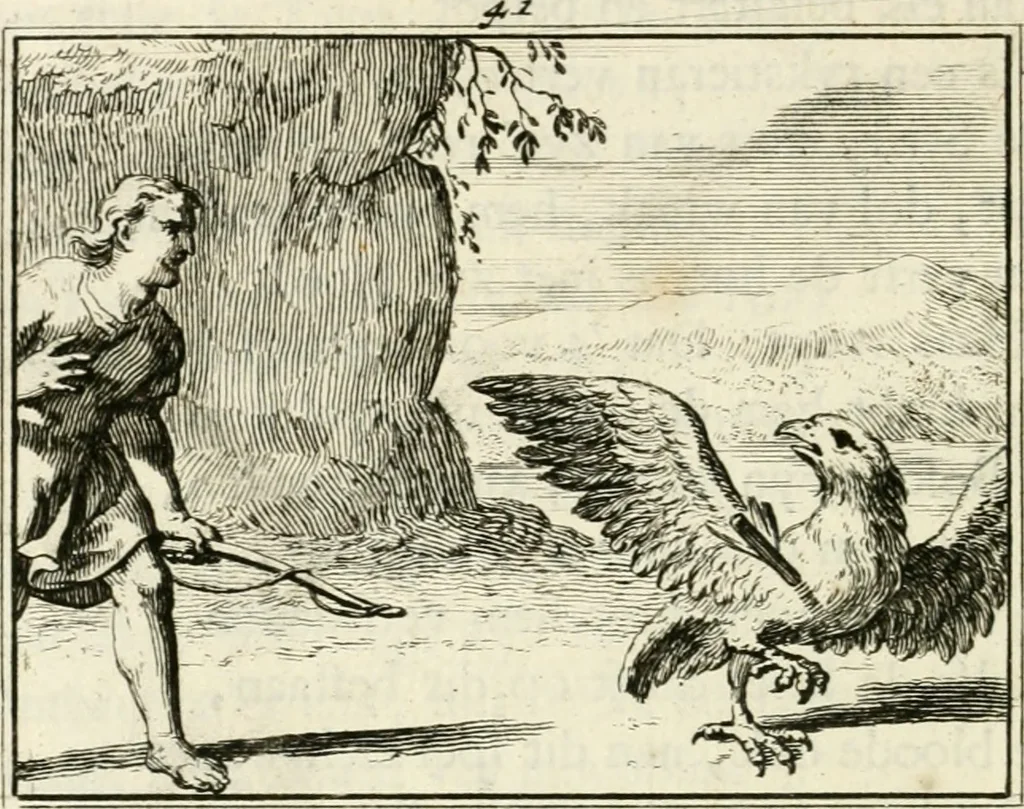 An illustration from Staat- en zedekundige zinneprenten, of, Leerzame fabelen, 1731, leaf 181