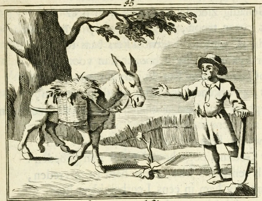 An illustration from Staat- en zedekundige zinneprenten, of, Leerzame fabelen, 1731, leaf 194