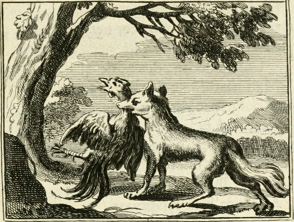 An illustration from Staat- en zedekundige zinneprenten, of, Leerzame fabelen, 1731, leaf 240