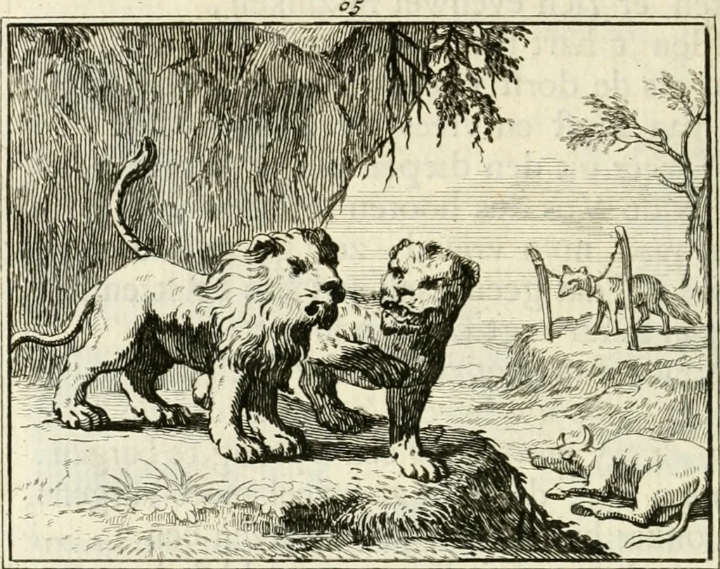 An illustration from Staat- en zedekundige zinneprenten, of, Leerzame fabelen, 1731, leaf 259