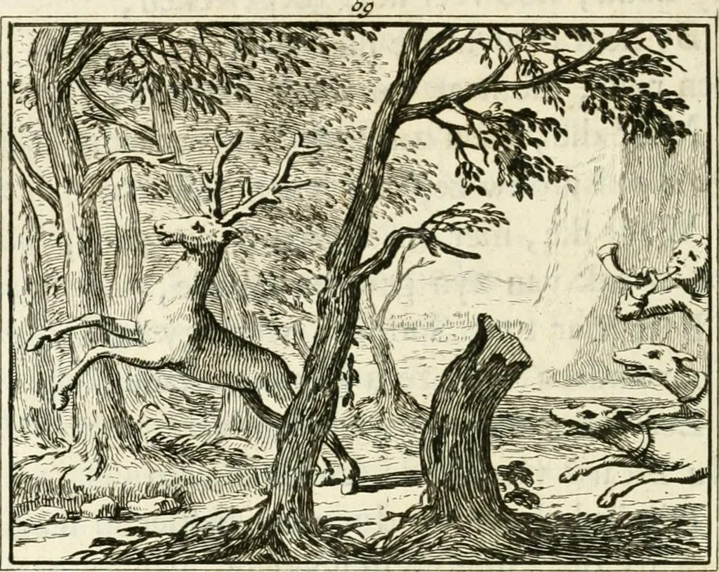 An illustration from Staat- en zedekundige zinneprenten, of, Leerzame fabelen, 1731, leaf 269