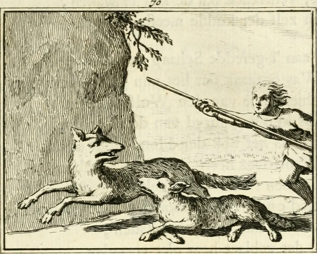An illustration from Staat- en zedekundige zinneprenten, of, Leerzame fabelen, 1731, leaf 272