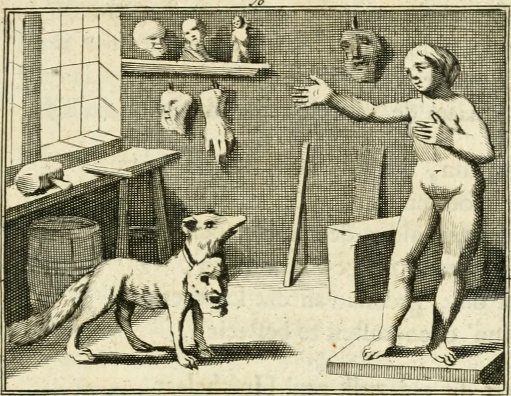 An illustration from Staat- en zedekundige zinneprenten, of, Leerzame fabelen, 1731, leaf 290