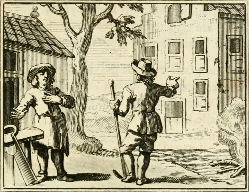 An illustration from Staat- en zedekundige zinneprenten, of, Leerzame fabelen, 1731, leaf 298