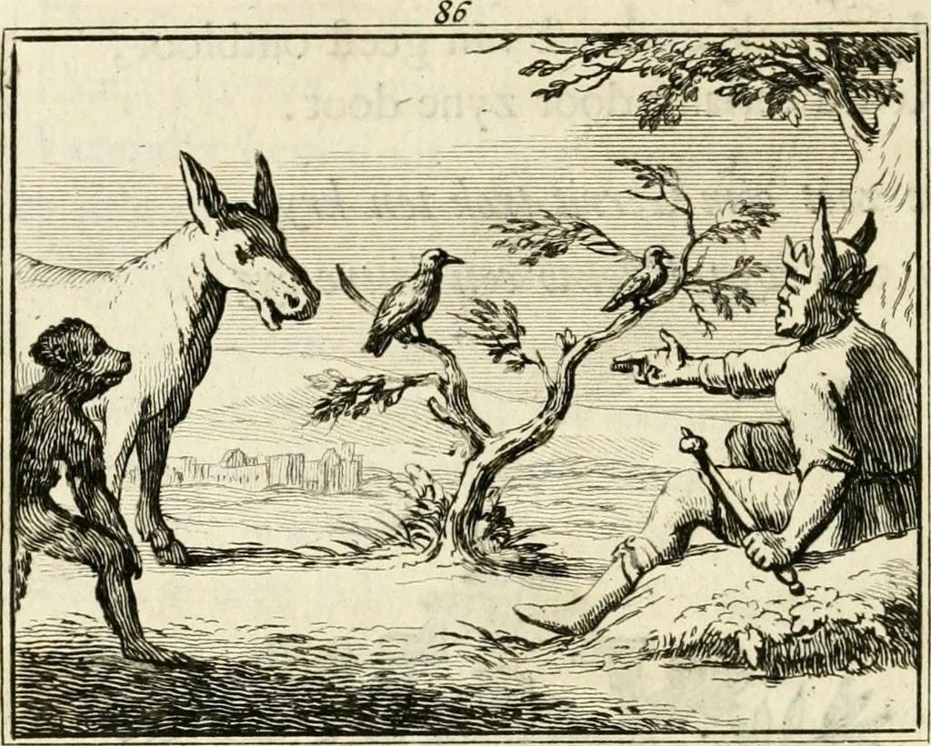 An illustration from Staat- en zedekundige zinneprenten, of, Leerzame fabelen, 1731, leaf 319