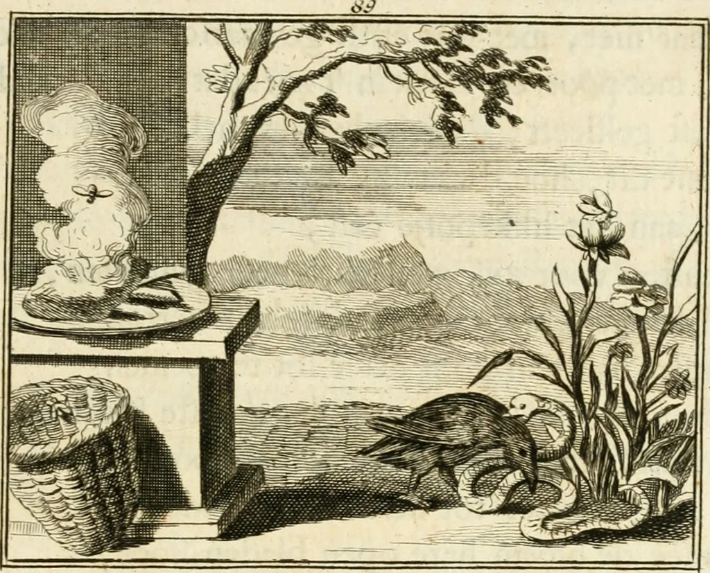 An illustration from Staat- en zedekundige zinneprenten, of, Leerzame fabelen, 1731, leaf 328