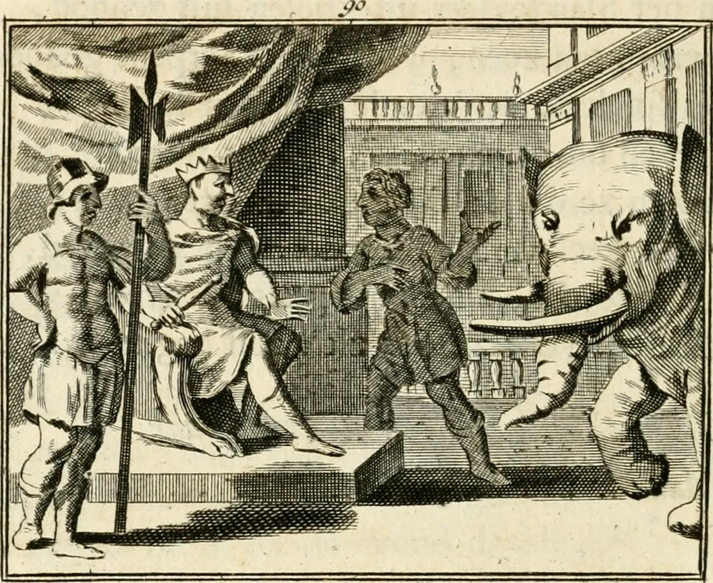 An illustration from Staat- en zedekundige zinneprenten, of, Leerzame fabelen, 1731, leaf 331