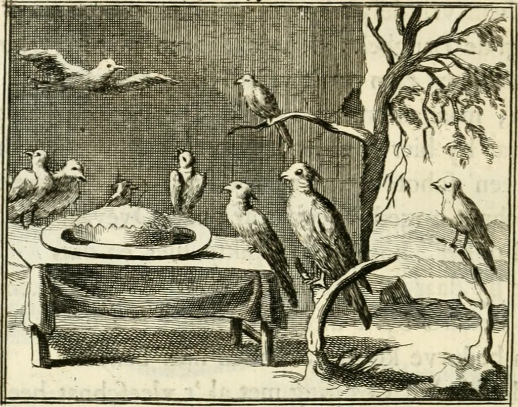 An illustration from Staat- en zedekundige zinneprenten, of, Leerzame fabelen, 1731, leaf 343