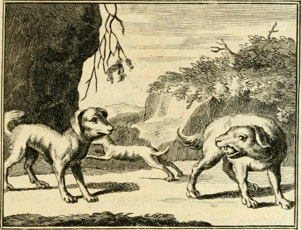 An illustration from Staat- en zedekundige zinneprenten, of, Leerzame fabelen, 1731, leaf 350