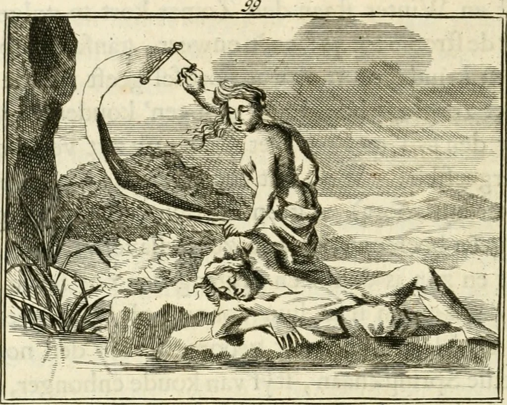 An illustration from Staat- en zedekundige zinneprenten, of, Leerzame fabelen, 1731, leaf 359