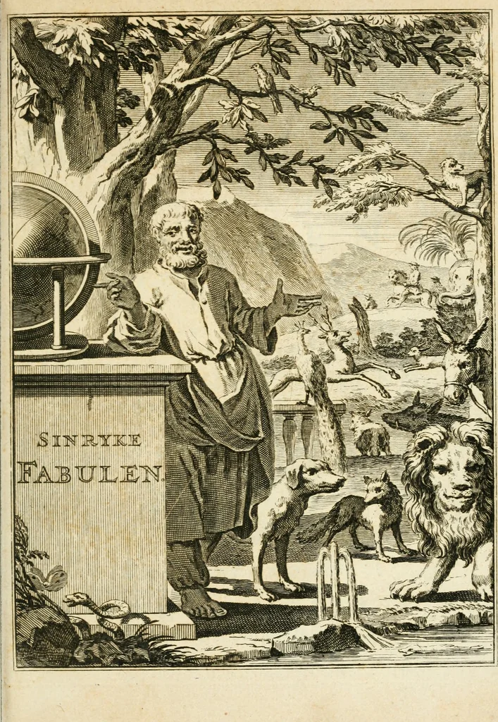 An illustration from Staat- en zedekundige zinneprenten, of, Leerzame fabelen, 1731, leaf 4