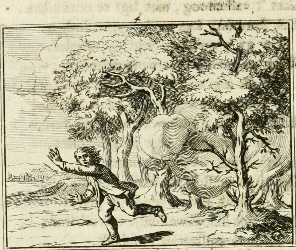 An illustration from Staat- en zedekundige zinneprenten, of, Leerzame fabelen, 1731, leaf 63
