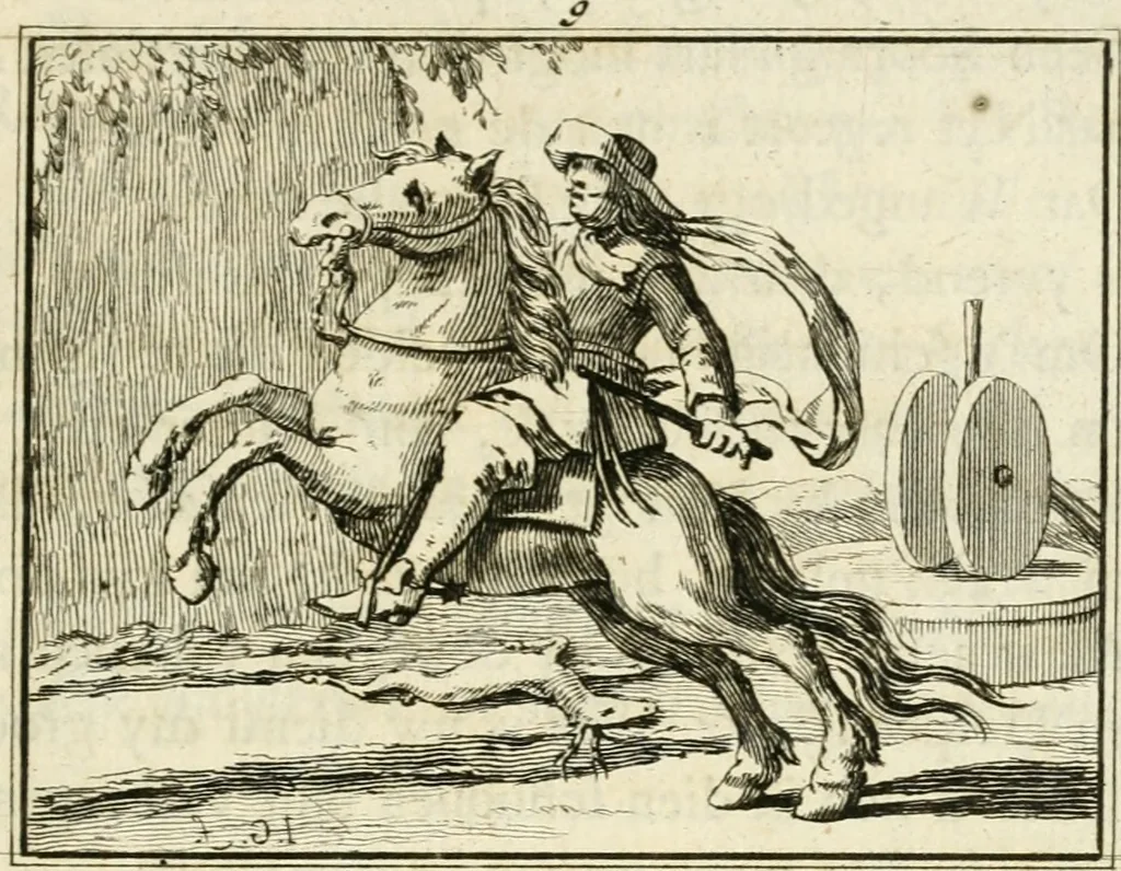 An illustration from Staat- en zedekundige zinneprenten, of, Leerzame fabelen, 1731, leaf 78