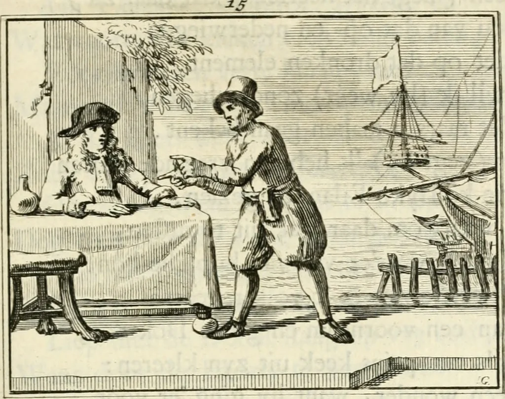 An illustration from Staat- en zedekundige zinneprenten, of, Leerzame fabelen, 1731, leaf 96