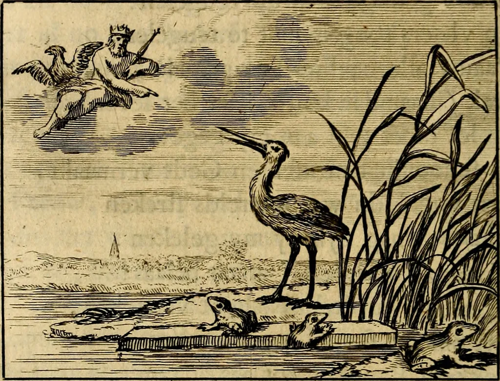 An illustration from Staat- en zedekundige zinneprenten, of, Leerzame fabelen : die van den Heere La Court speelswyze, 1731, leaf 111