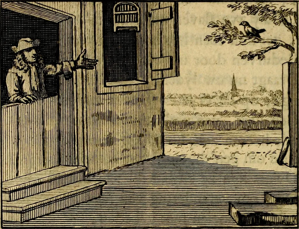 An illustration from Staat- en zedekundige zinneprenten, of, Leerzame fabelen : die van den Heere La Court speelswyze, 1731, leaf 115