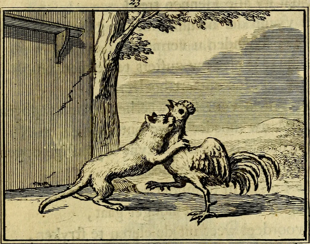 An illustration from Staat- en zedekundige zinneprenten, of, Leerzame fabelen : die van den Heere La Court speelswyze, 1731, leaf 124