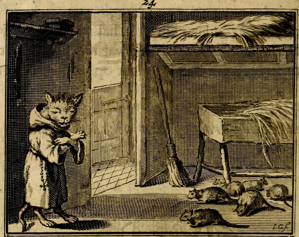 An illustration from Staat- en zedekundige zinneprenten, of, Leerzame fabelen : die van den Heere La Court speelswyze, 1731, leaf 127