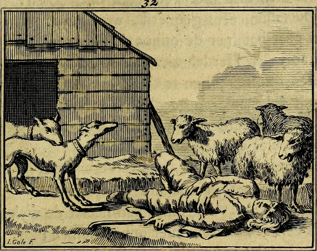 An illustration from Staat- en zedekundige zinneprenten, of, Leerzame fabelen : die van den Heere La Court speelswyze, 1731, leaf 152