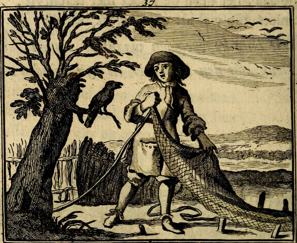 An illustration from Staat- en zedekundige zinneprenten, of, Leerzame fabelen : die van den Heere La Court speelswyze, 1731, leaf 169