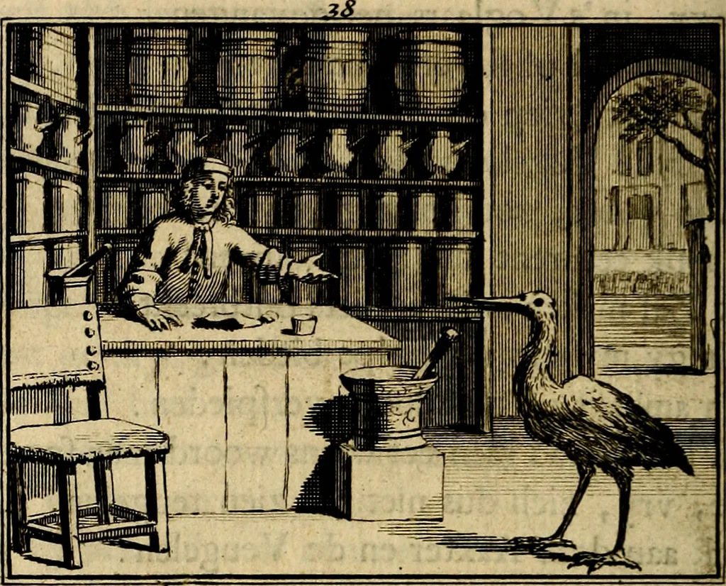 An illustration from Staat- en zedekundige zinneprenten, of, Leerzame fabelen : die van den Heere La Court speelswyze, 1731, leaf 173