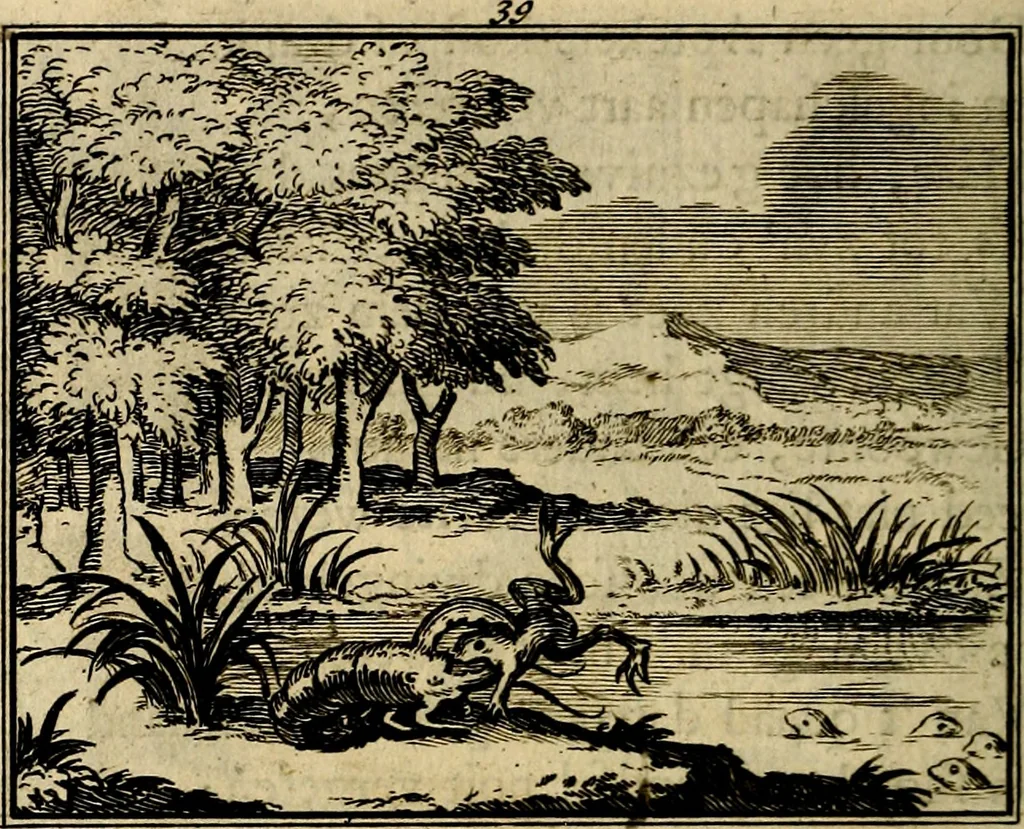 An illustration from Staat- en zedekundige zinneprenten, of, Leerzame fabelen : die van den Heere La Court speelswyze, 1731, leaf 175