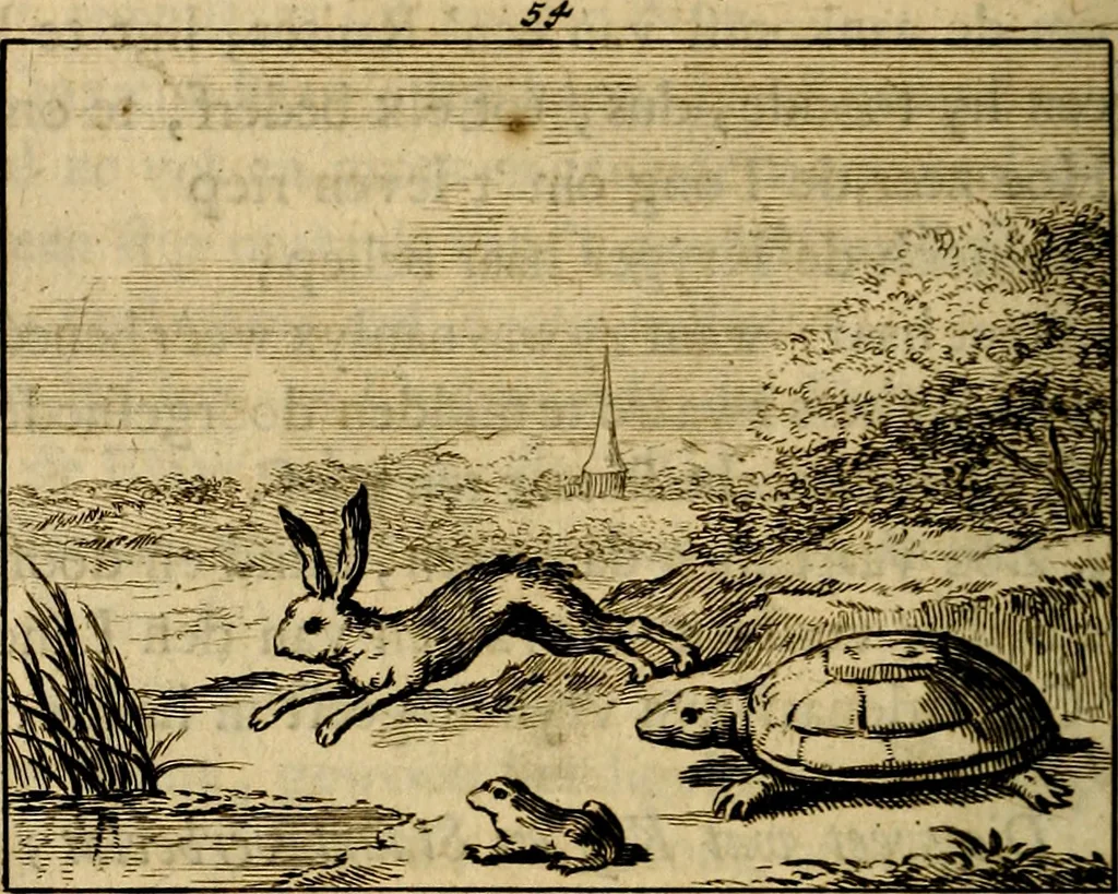 An illustration from Staat- en zedekundige zinneprenten, of, Leerzame fabelen : die van den Heere La Court speelswyze, 1731, leaf 221
