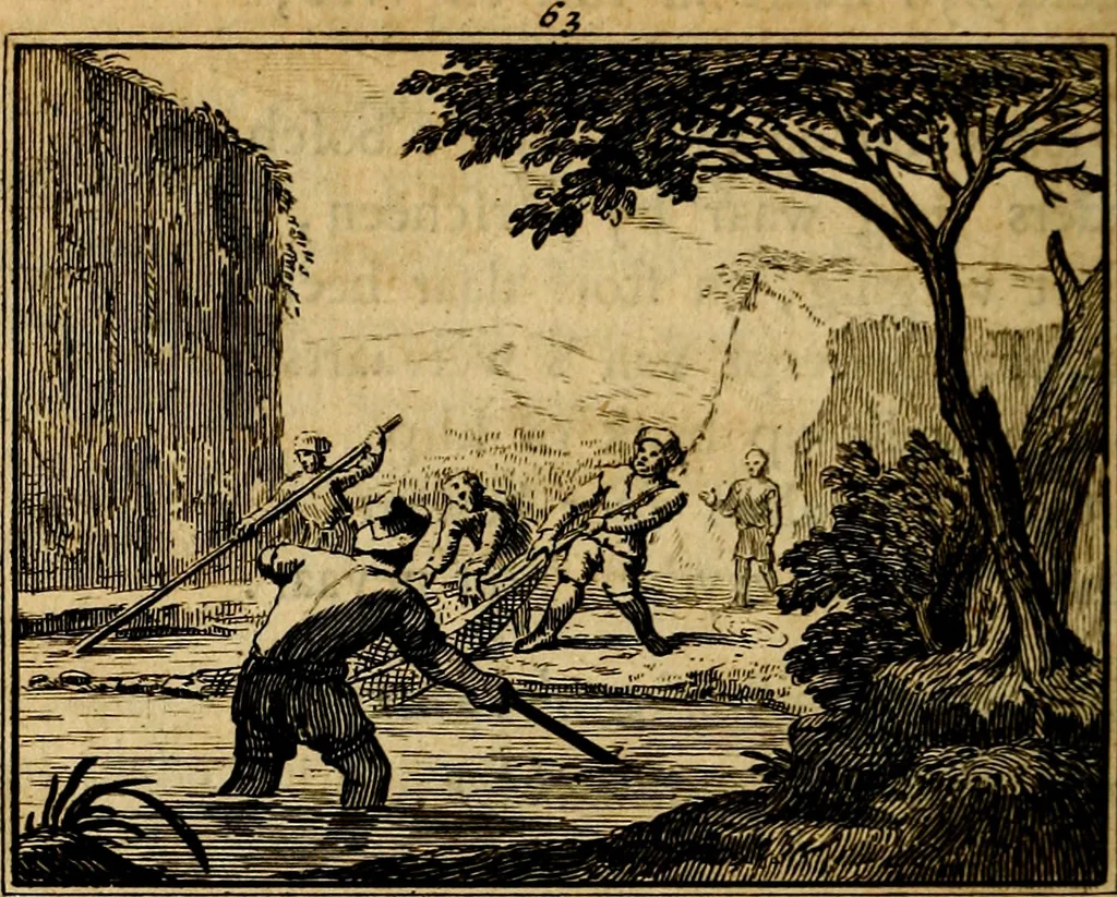 An illustration from Staat- en zedekundige zinneprenten, of, Leerzame fabelen : die van den Heere La Court speelswyze, 1731, leaf 255