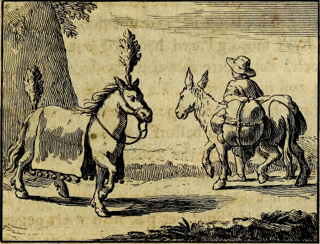 An illustration from Staat- en zedekundige zinneprenten, of, Leerzame fabelen : die van den Heere La Court speelswyze, 1731, leaf 262