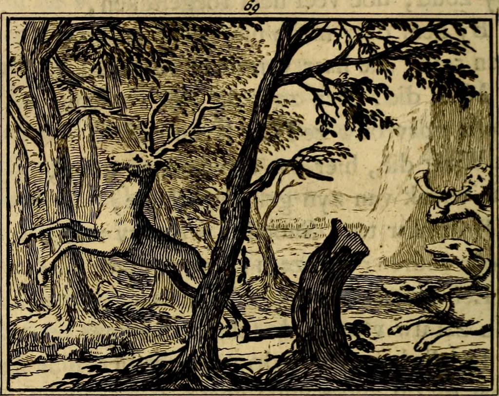 An illustration from Staat- en zedekundige zinneprenten, of, Leerzame fabelen : die van den Heere La Court speelswyze, 1731, leaf 269