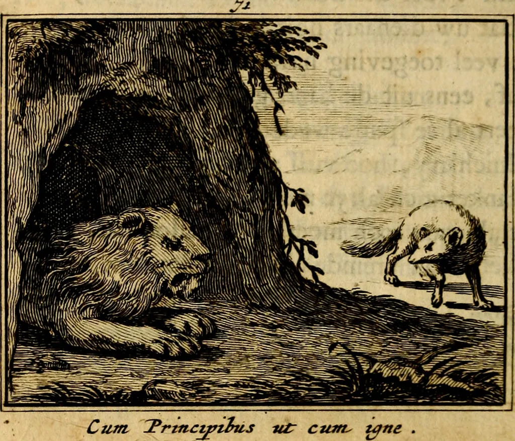 An illustration from Staat- en zedekundige zinneprenten, of, Leerzame fabelen : die van den Heere La Court speelswyze, 1731, leaf 275
