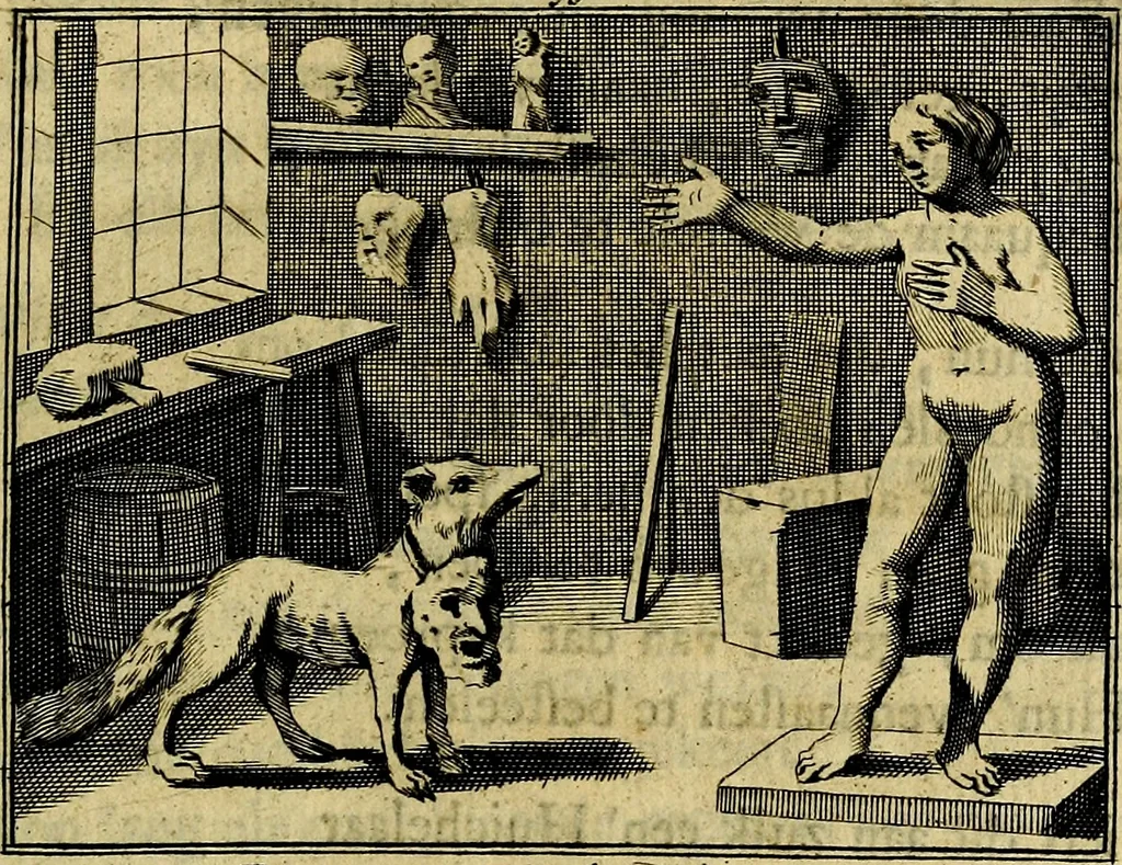 An illustration from Staat- en zedekundige zinneprenten, of, Leerzame fabelen : die van den Heere La Court speelswyze, 1731, leaf 290