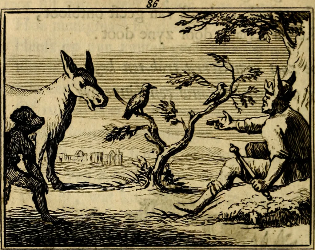 An illustration from Staat- en zedekundige zinneprenten, of, Leerzame fabelen : die van den Heere La Court speelswyze, 1731, leaf 319