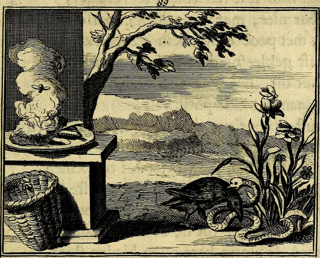 An illustration from Staat- en zedekundige zinneprenten, of, Leerzame fabelen : die van den Heere La Court speelswyze, 1731, leaf 328