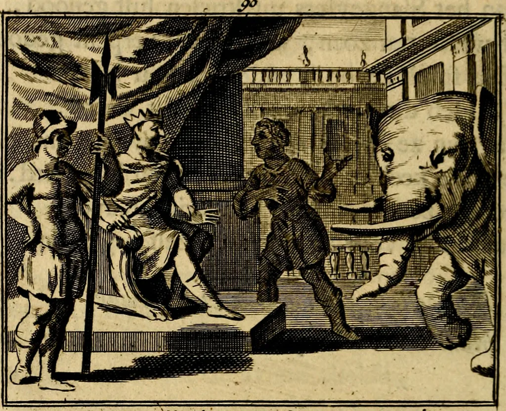 An illustration from Staat- en zedekundige zinneprenten, of, Leerzame fabelen : die van den Heere La Court speelswyze, 1731, leaf 331