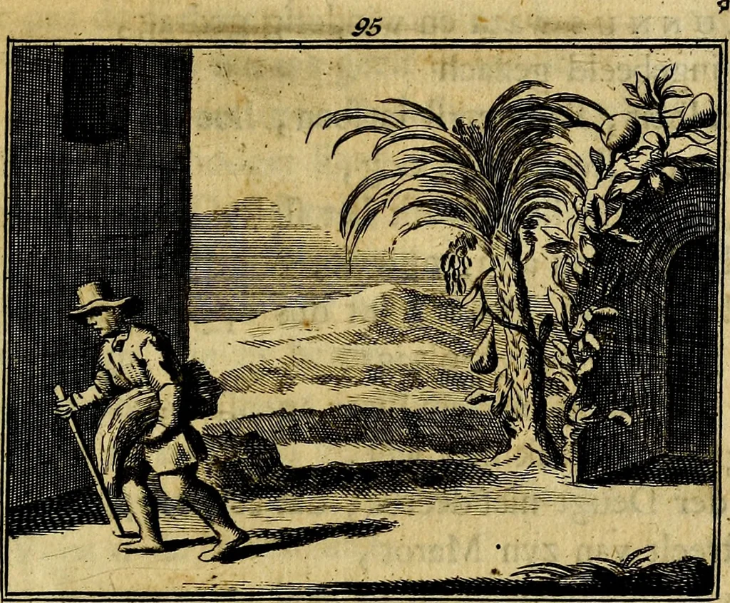 An illustration from Staat- en zedekundige zinneprenten, of, Leerzame fabelen : die van den Heere La Court speelswyze, 1731, leaf 346