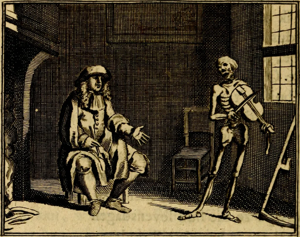 An illustration from Staat- en zedekundige zinneprenten, of, Leerzame fabelen : die van den Heere La Court speelswyze, 1731, leaf 363
