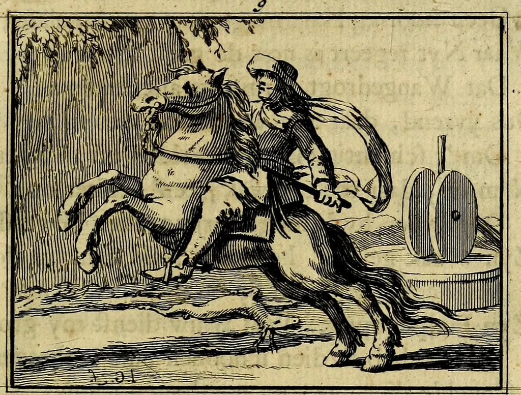 An illustration from Staat- en zedekundige zinneprenten, of, Leerzame fabelen : die van den Heere La Court speelswyze, 1731, leaf 78