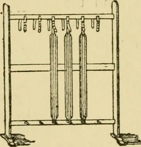 An illustration from Stable building and stable fitting : a handbook for the use of architects, builders, and horse owners, 1891, leaf 105