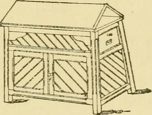 An illustration from Stable building and stable fitting : a handbook for the use of architects, builders, and horse owners, 1891, leaf 106