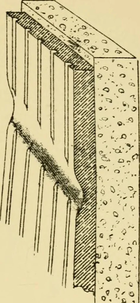 An illustration from Stable building and stable fitting : a handbook for the use of architects, builders, and horse owners, 1891, leaf 150