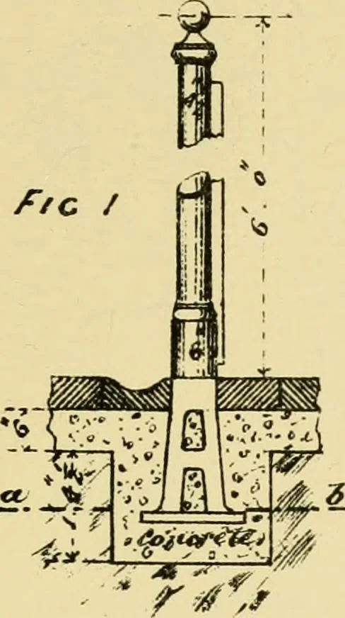 An illustration from Stable building and stable fitting : a handbook for the use of architects, builders, and horse owners, 1891, leaf 152