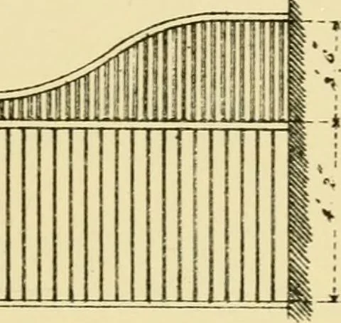 An illustration from Stable building and stable fitting : a handbook for the use of architects, builders, and horse owners, 1891, leaf 158