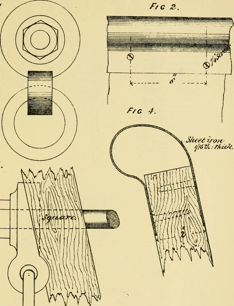 An illustration from Stable building and stable fitting : a handbook for the use of architects, builders, and horse owners, 1891, leaf 164